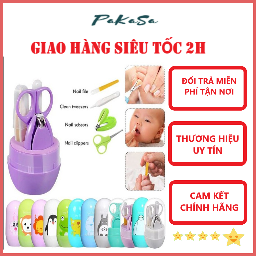 Bộ Dụng Cụ Cắt Móng Có Hộp Đựng Gọn Gàng Tiện Lợi - Chính Hãng ( Giao màu , họa tiết ngẫu nhiên)