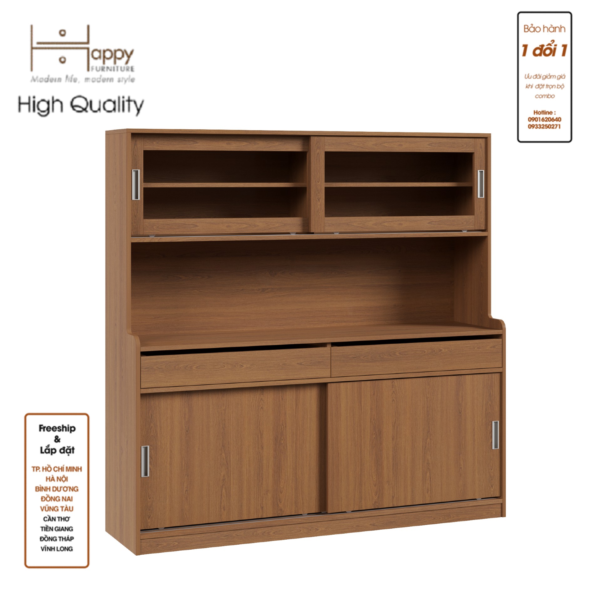 [Happy Home Furniture] LUCA, Kệ lưu trữ nhà bếp, 160cm x 42cm x 160cm ( DxRxC), TCL_013