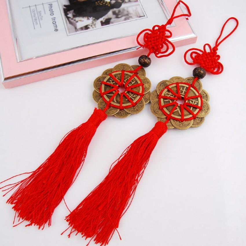 ️️ Bộ 5 Xâu tiền ngũ đế hoặc 4 Tiền Xu Mai Hoa 10 Cánh Rời Mai Hoa Thập Toàn Treo Xe Oto 206230 4A 6154