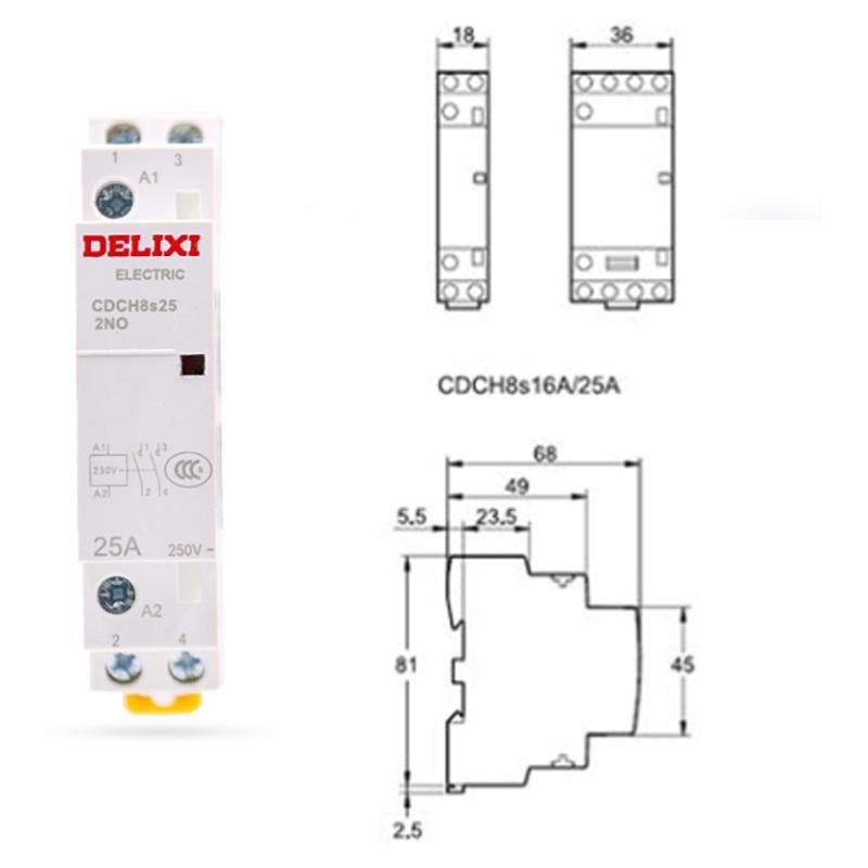 Khởi động từ-contactor 1 pha, 2 cổng thường đóng 2NC hoặc thường mở 2NO