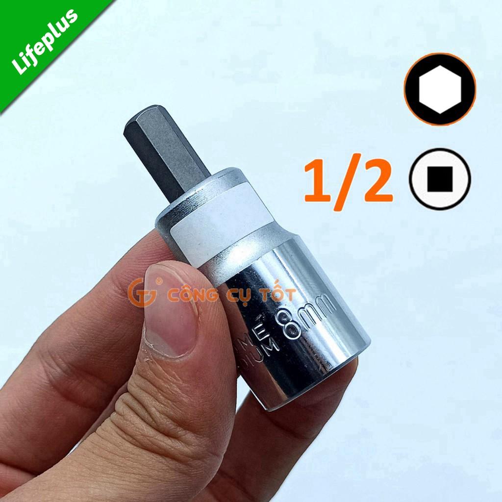 Đầu tuýp 1/2 kèm mũi lục giác thép CRV