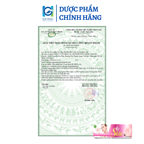 Bộ 2 hộp viên sủi trắng da HGSG pharma Be Skin