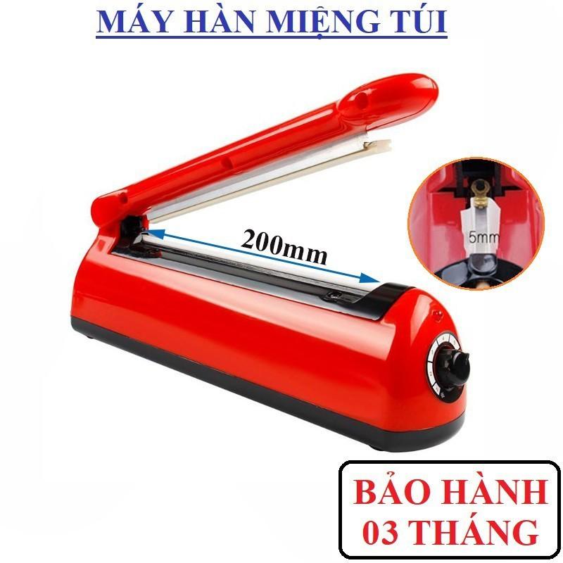 máy hàn miệng túi cầm tay-Máy hàn miệng túi đa năng kích thước 200x5mm, hàn túi zip nhôm, túi nhựa, túi Craft