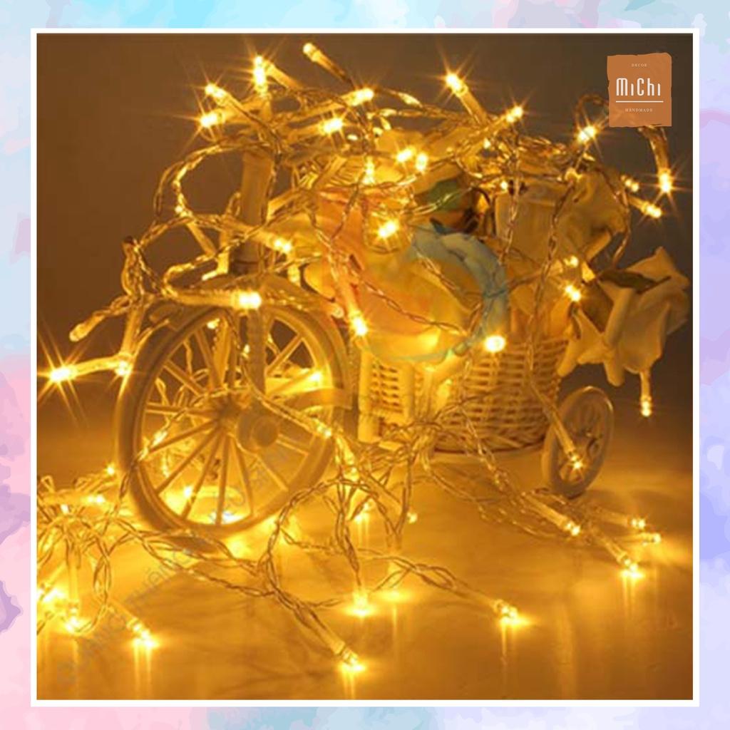 Đèn Led bóng nhỏ màu vàng ấm chớp nháy, 5M trang trí nhà cửa, noel, tết