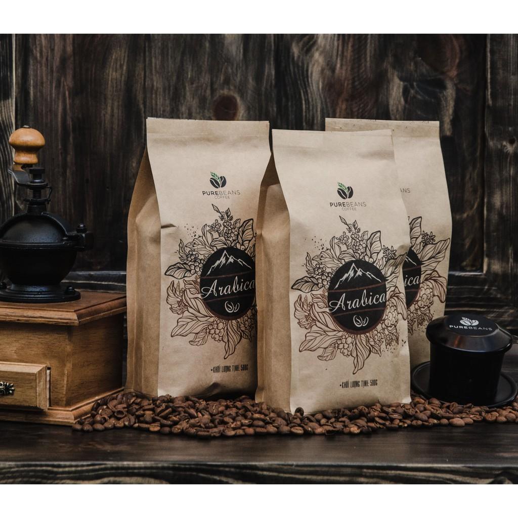 Cà Phê Arabica được chọn lọc từ những vùng nguyên liệu ngon nhất tại Việt Nam, phương pháp rang mộc hướng tới sức khỏe người tiêu dùng nen luôn giữ độ tươi ngon, đúng hương vị đặc trưng của Arabica