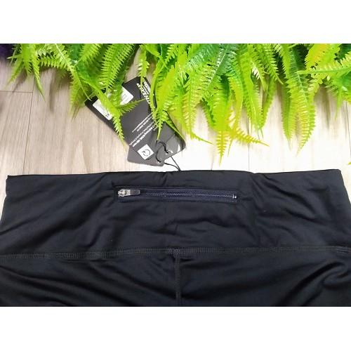 Quần tập legging dài nữ cạp cao DQGY S8106-2D Kowil tập gym, yoga màu đen