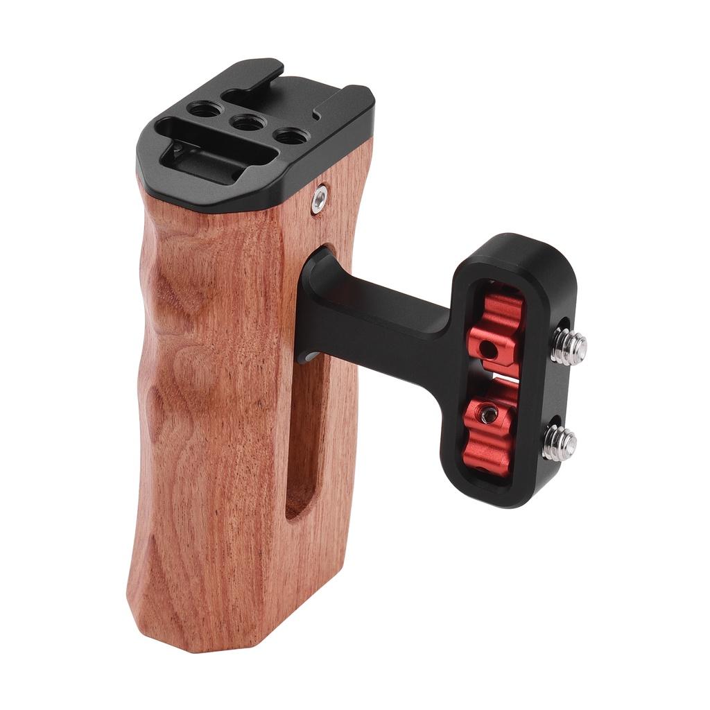 Tay cầm bằng gỗ trái/phải kèm ốc vít 1/4 cho máy ảnh