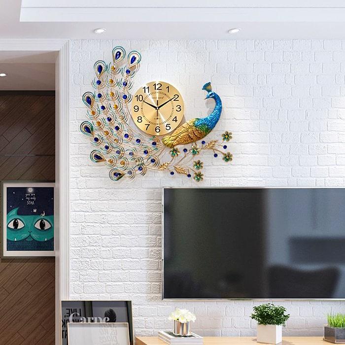 Đồng hồ treo tường thiết kế chim công DH 810