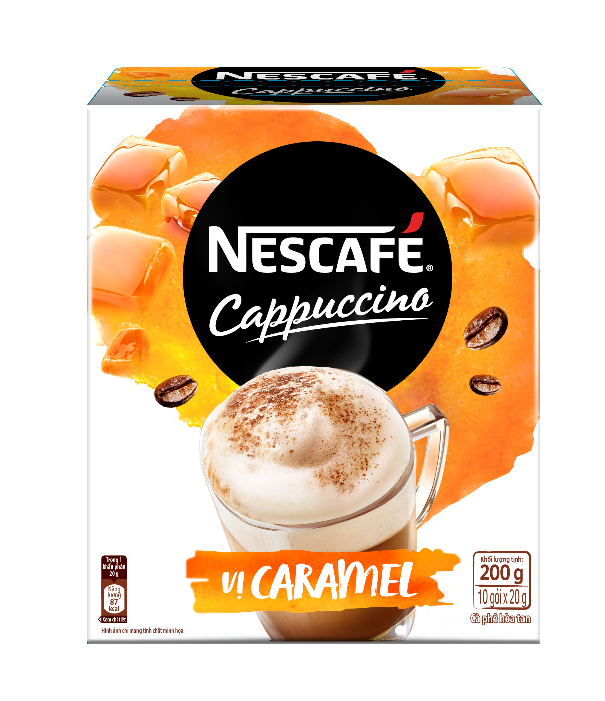 Cà Phê Nescafe Cappuccino Caramel 200g
