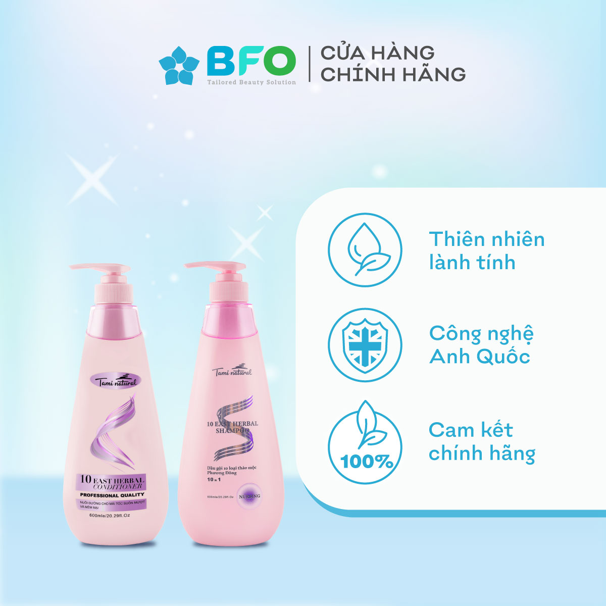 Dầu Xả Ngăn Rụng Tóc Tami Natural 10 Loại Thảo Dược Phương Đông Làm Mềm Mượt Giảm Gãy Rụng 600ml