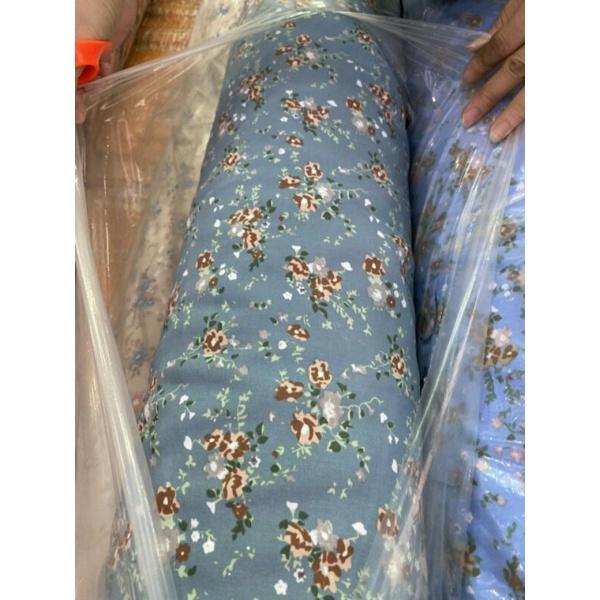 Vải tole nhung 2da hàn quốc may đầm, đồ bộ, đồ ngủ. - 1