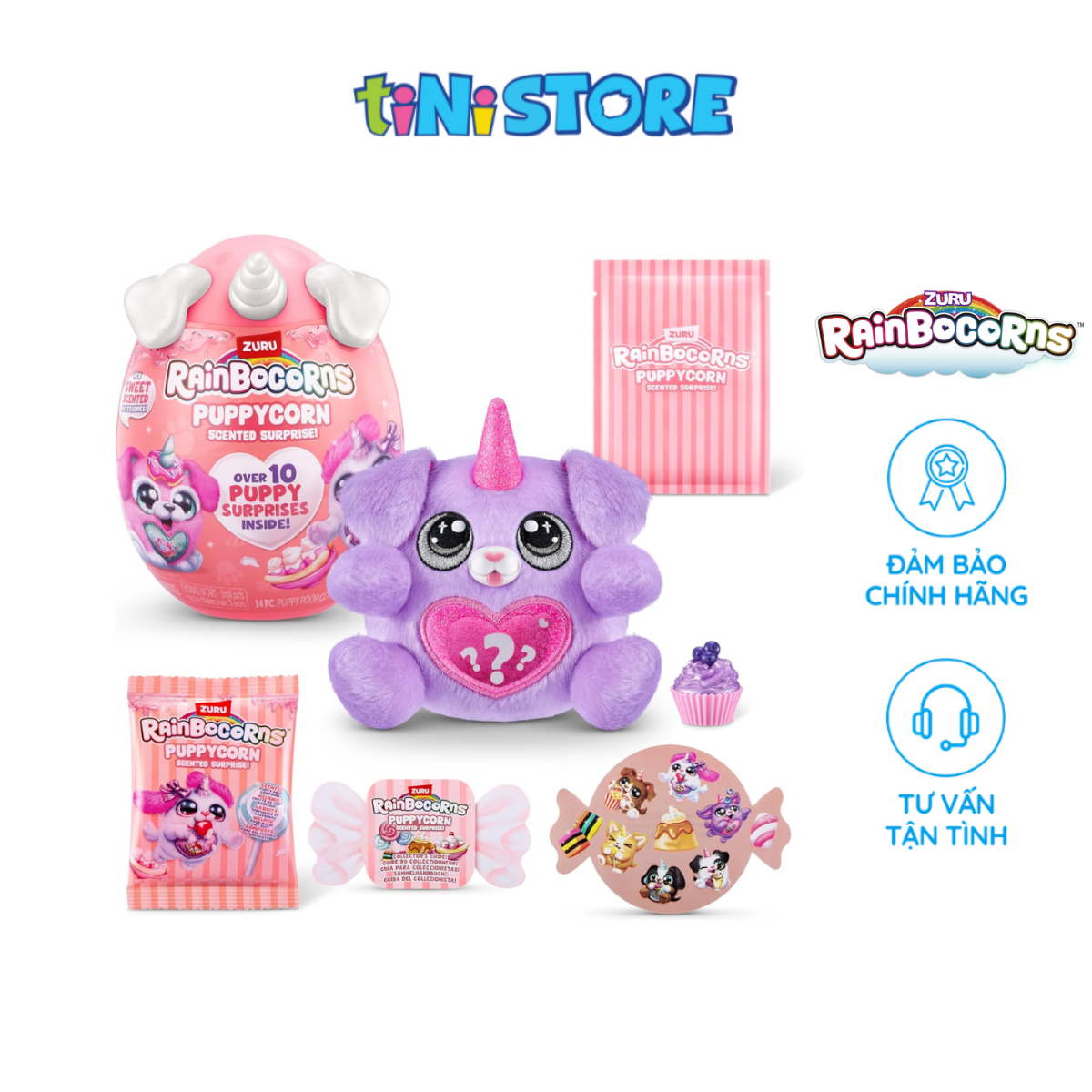 Đồ Chơi Trứng Kỳ Lân Cún Con Kèm Phụ Kiện Hương Thơm Zuru Rainbocorns Puppycorn S8 (Mẫu ngẫu nhiên) 9298