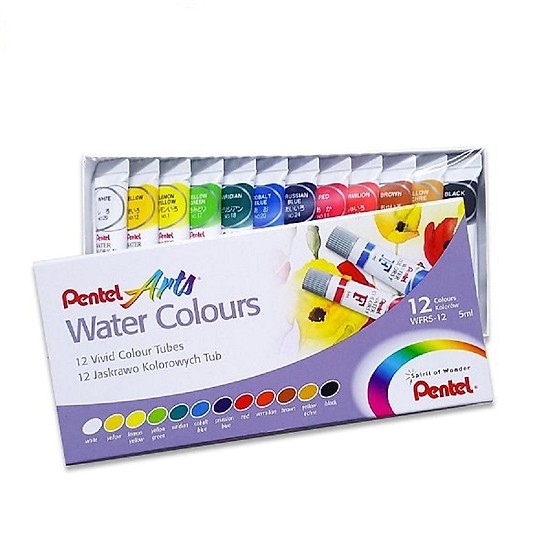 Màu Nước 12 Màu Pentel WFRS-12