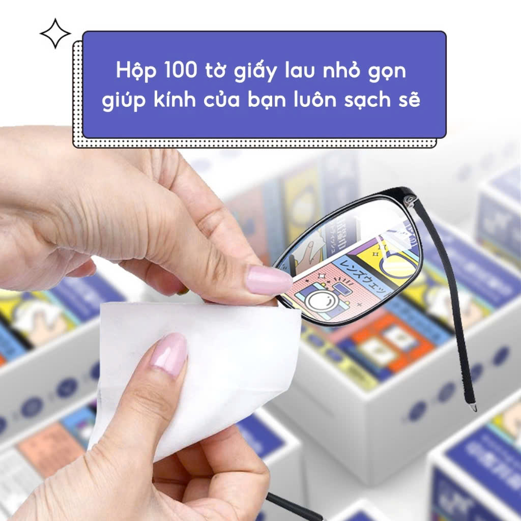 Khăn Giấy Lau Thiết Bị Điện Tử 100 Miếng Khăn giấy lau kháng khuẩn điện thoại, máy tính, màn hình, tivi, thiết bị điện tử Laptop Lens Máy Ảnh Camera