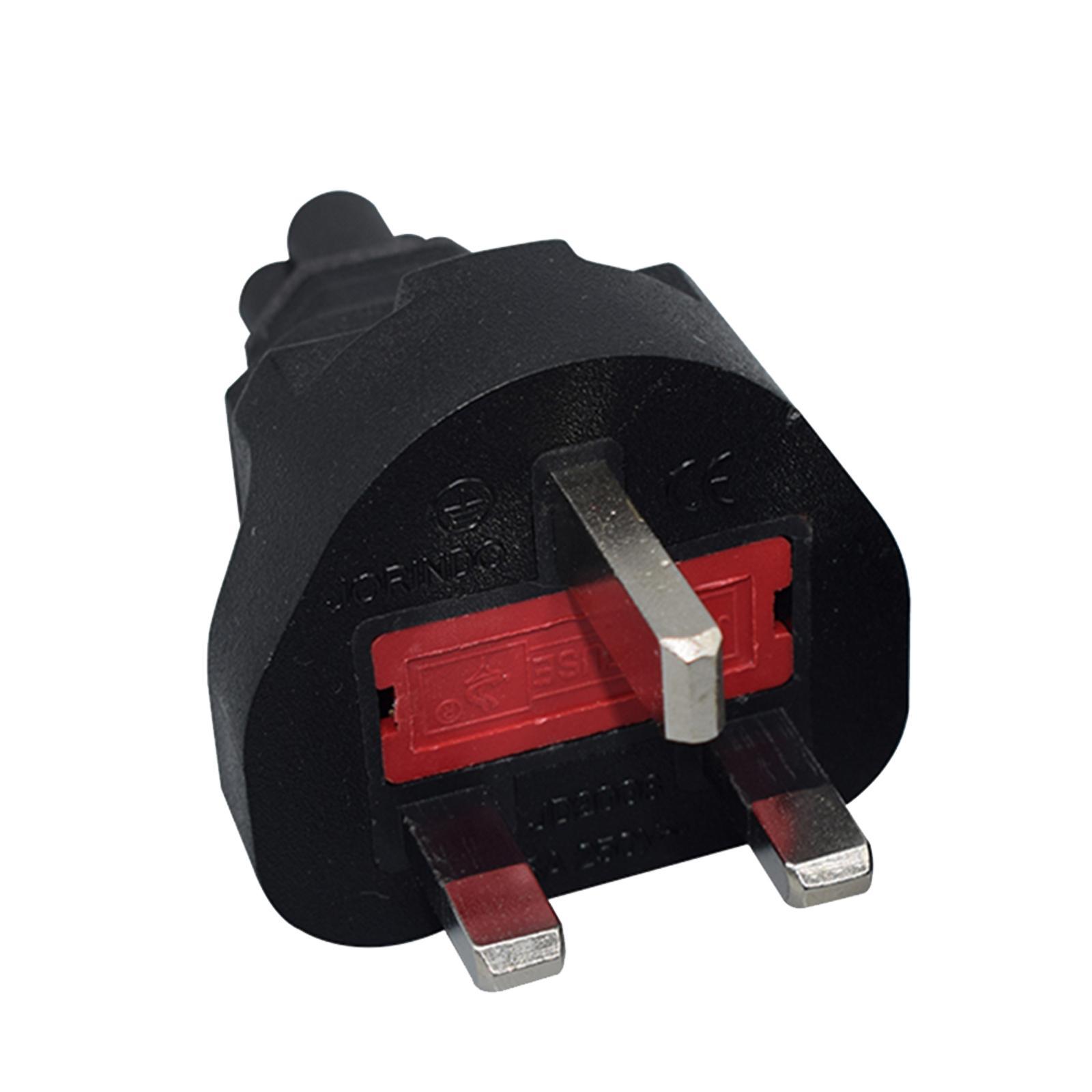 UK to IEC320 C5  Conversion Plug Insulation Replacement UK Plug Male to IEC320 C5 Female  Power Adapter UK Plug Converter for PC Printer