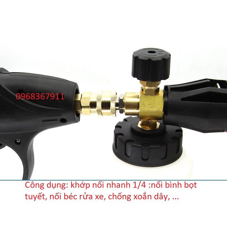 Bộ khớp nối nhanh ren 14mm máy rửa xe (khớp nối nhanh 1/4 inch)