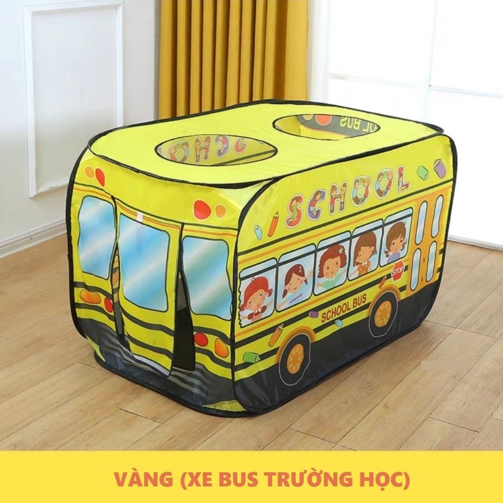 Lều đồ chơi đa năng gấp gọn cho bé, Lều ô tô nhà bóng đa năng cho bé dùng làm nhà dễ thương