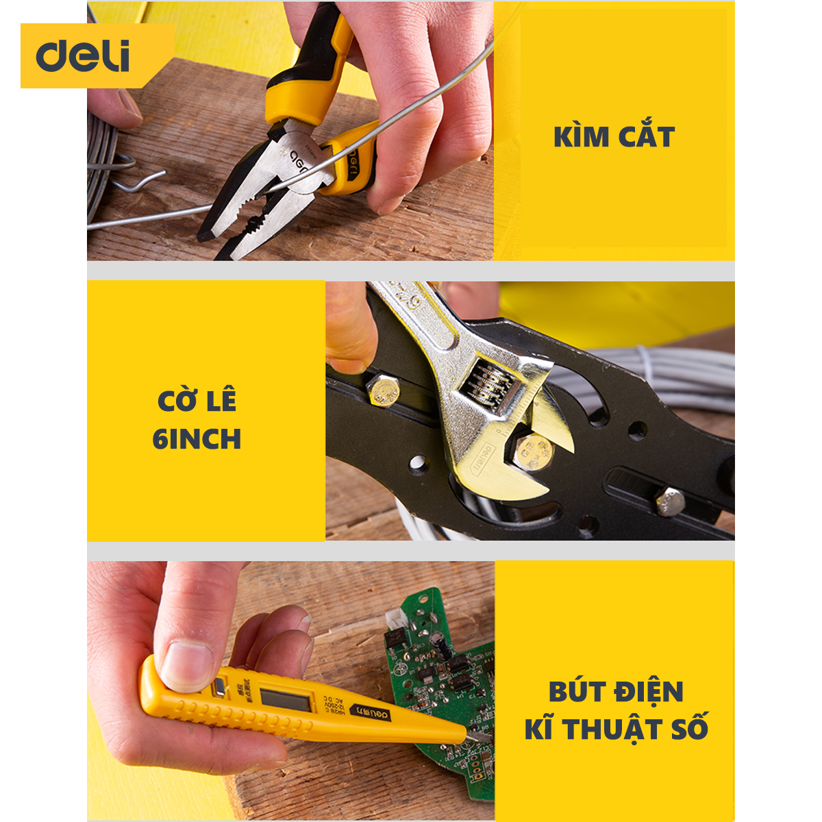 Bộ Dụng Cụ Sửa Chữa Đa Năng 116 Chi Tiết Deli Cao Cấp Chính Hãng - Sử Dụng Nhiều Mục Đích, An Toàn, TIện Lợi - DL5973