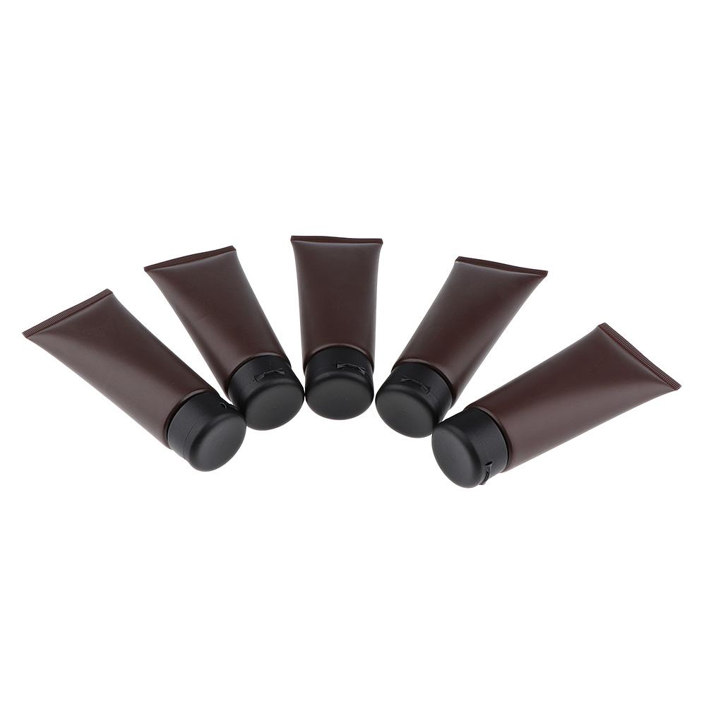 5PCS 100ml Soft Empty Refillable Plastic Tubes Bottle For Body Face Hand Cream Shampoo Lotion Storage Squeezable Containers
