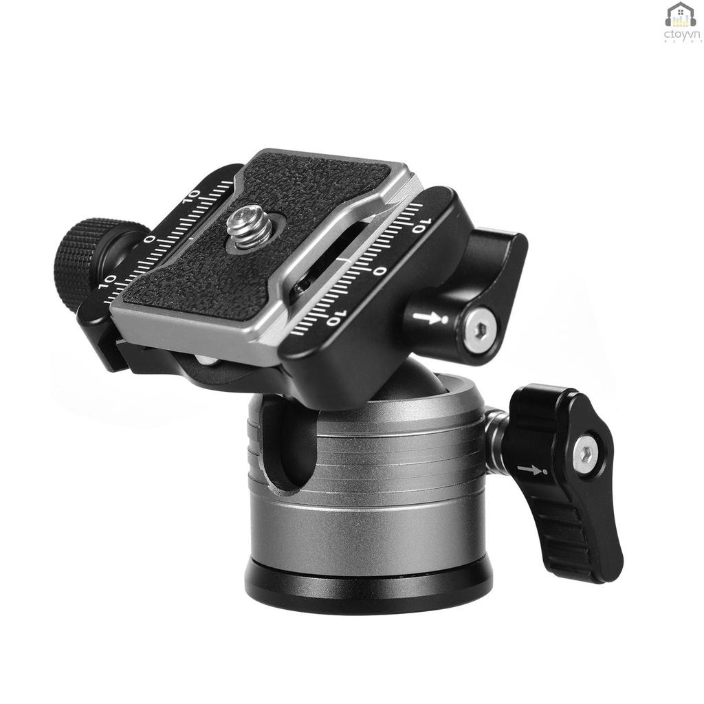 Đầu bi kép hợp kim nhôm CNC hình chữ U với ốc vít 1/4 inch cho máy ảnh DSLR ILDC tải trọng tối đa 10kg