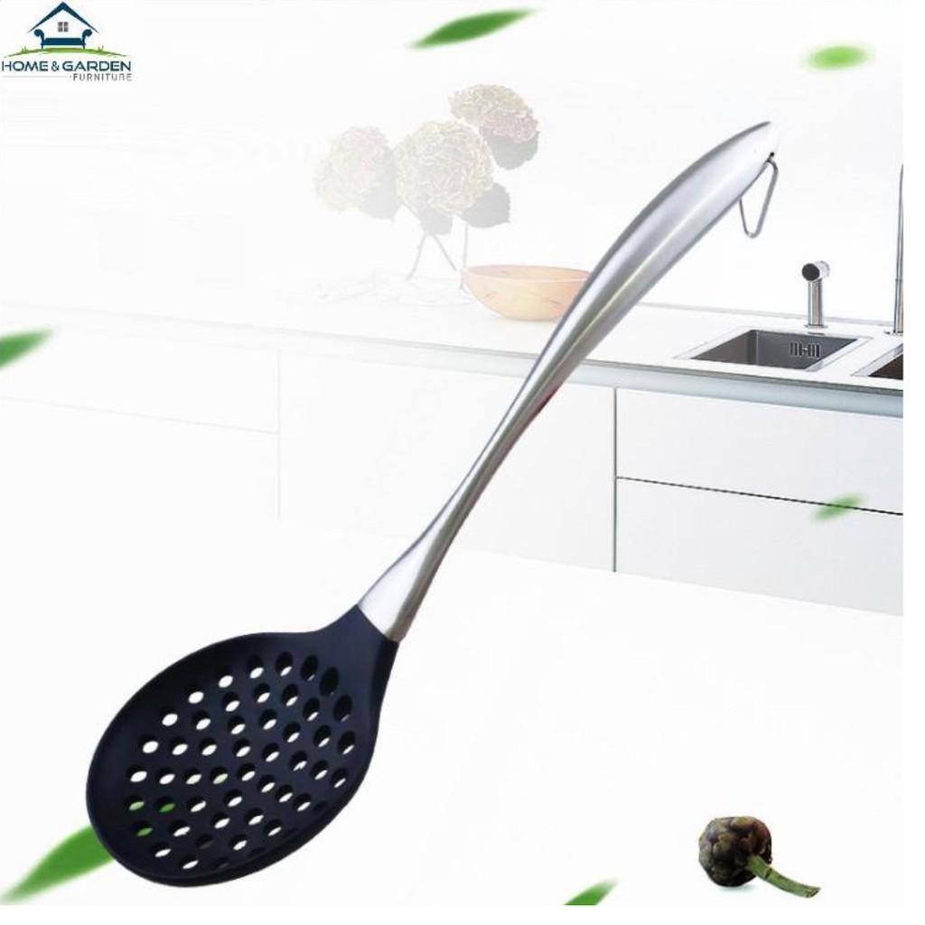 Bộ 3 dụng cụ nấu ăn silicone chịu nhiệt, cán inox 304 cao cấp Home & Garden... Mới !!!