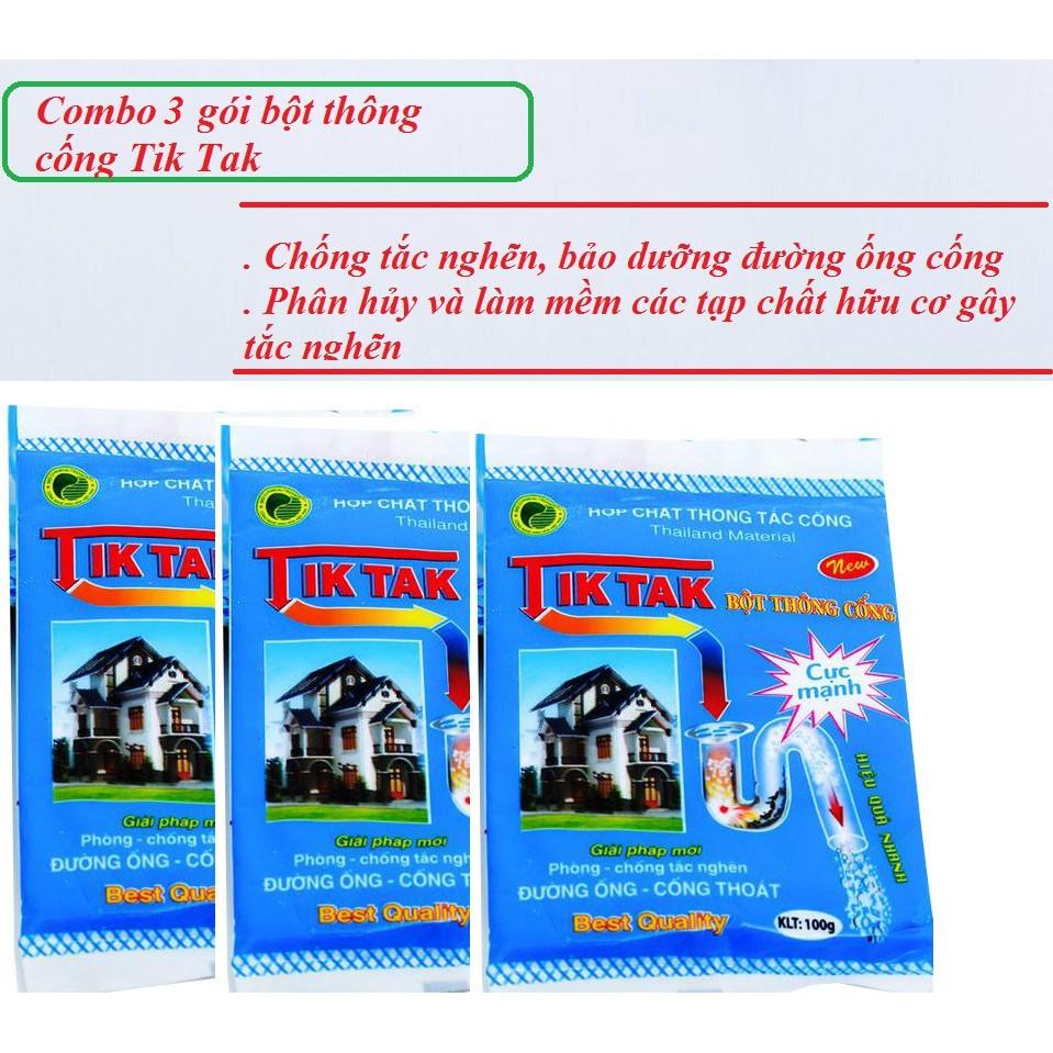 Combo 5 gói bột thông cống tiktak cực mạnh đánh bay rác hữu cơ chỉ trong tíc tắc