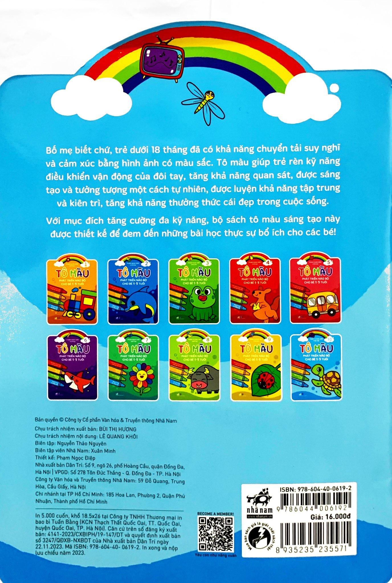 Tô Màu Phát Triển Não Bộ Cho Bé 1-5 Tuổi - Tập 10