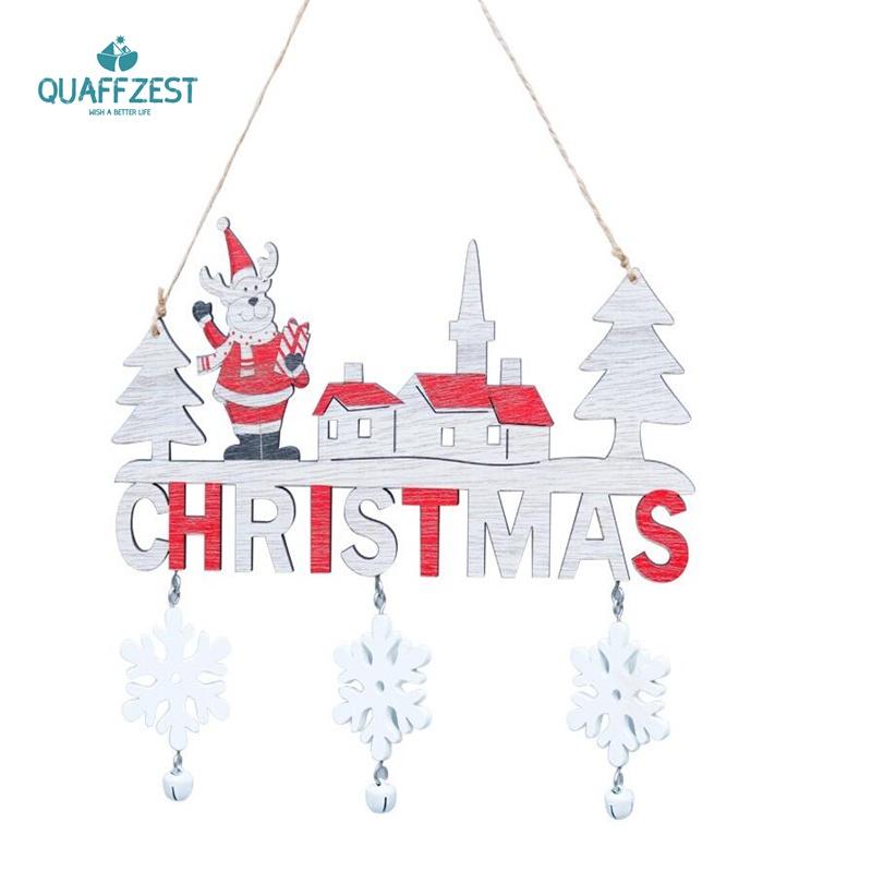 Phụ kiện trang trí Giáng sinh bằng gỗ-phụ kiện treo cửa trang trí Giáng sinh