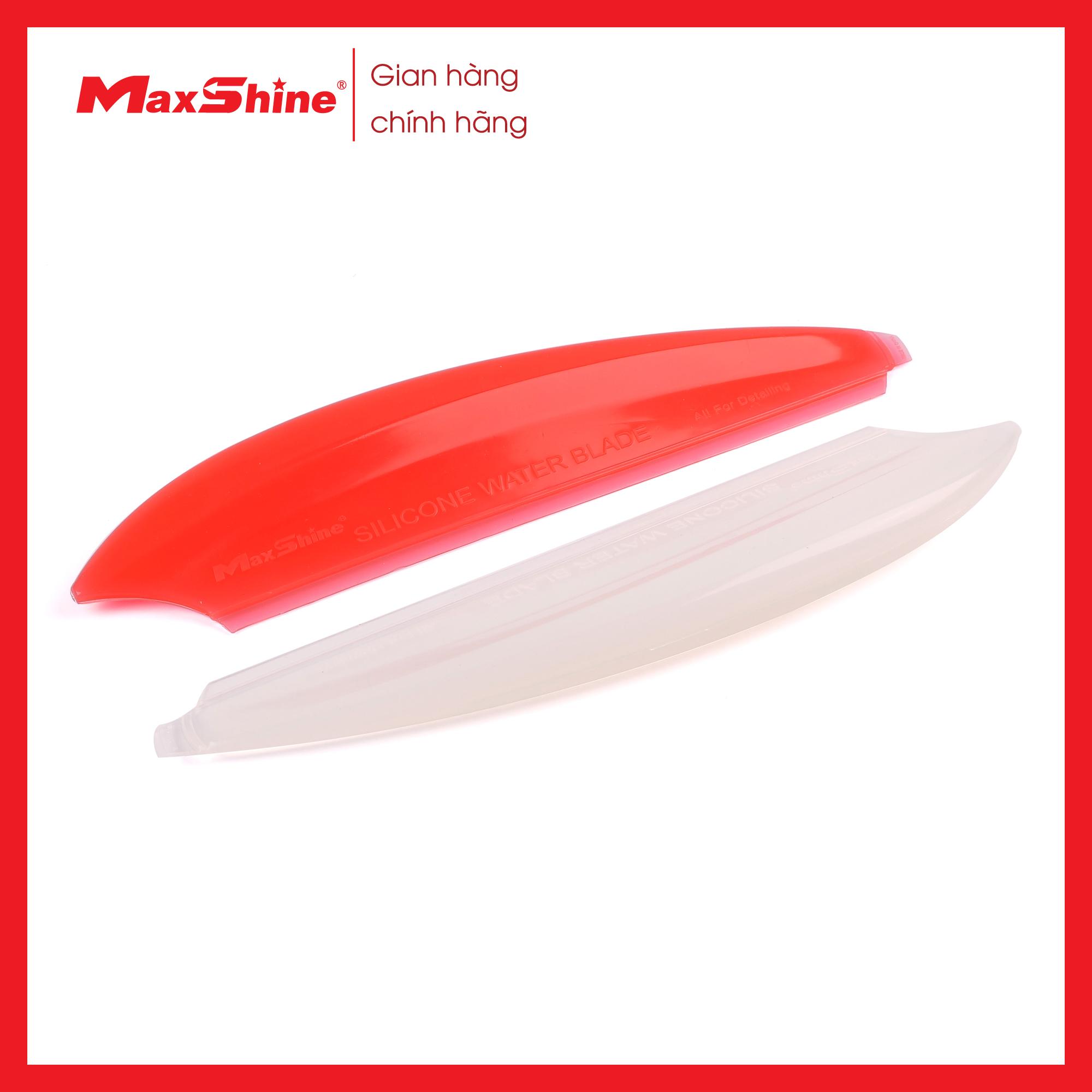 Cây gạt nước rửa xe lưỡi Silicon Maxshine 7011022 được làm từ chất liệu silicon mềm, dẻo dai không gây xước bề mặt sơn và kính, màu đỏ