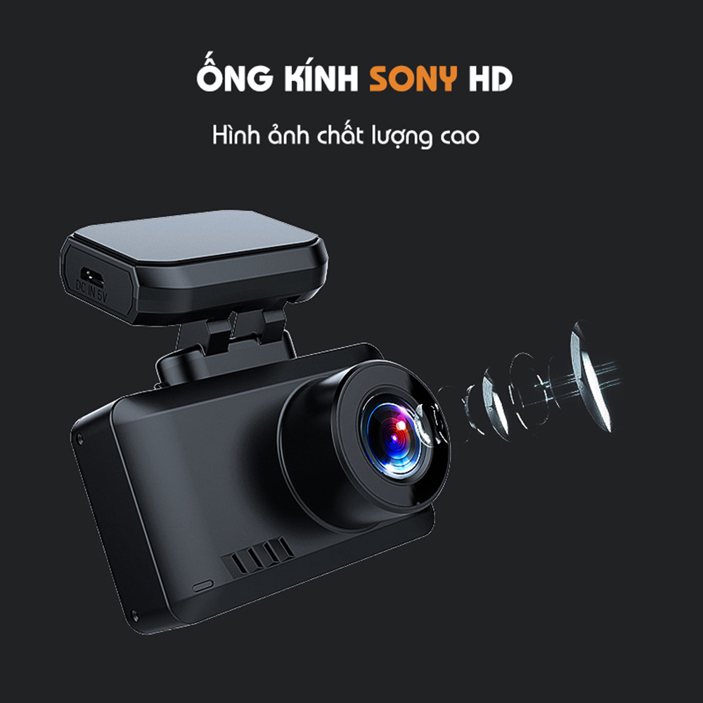 Camera Hành Trình WT8 4K Wifi Có GPS Ống Kính SONY