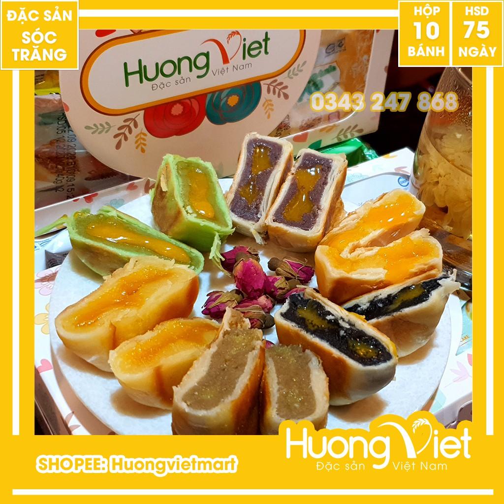 Combo Bánh pía kim sa Tân Huê Viên 10 bánh 10 vị khác nhau, bánh pía Sóc Trăng mini, đồ ăn vặt Sài Gòn
