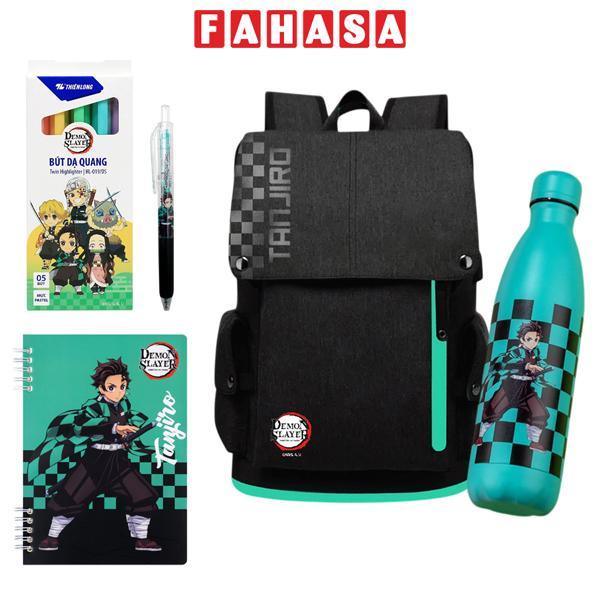 Bộ Dụng Cụ Học Sinh Demon Slayer - Tanjiro (Tặng Kèm Bình Nước)