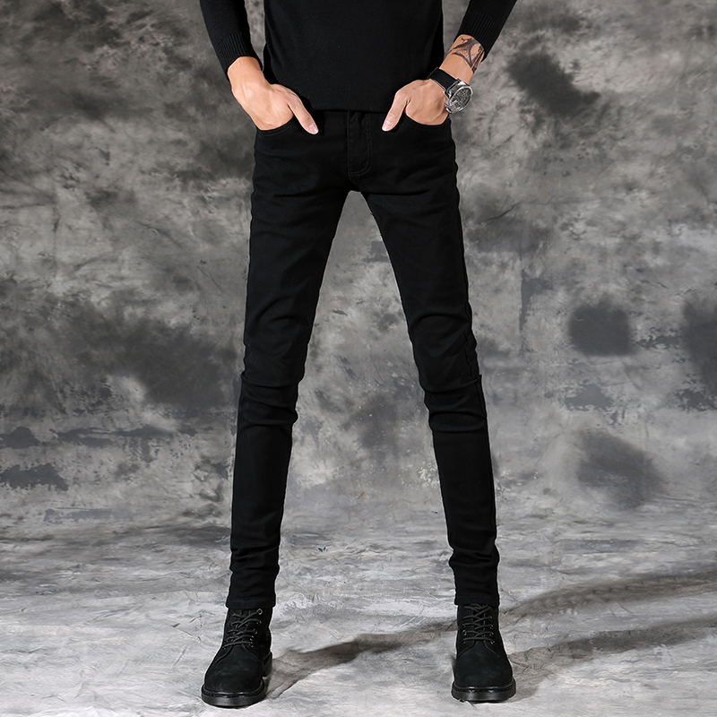 Quần Jean Nam Skinny Đen Trơn SZone SQ602B