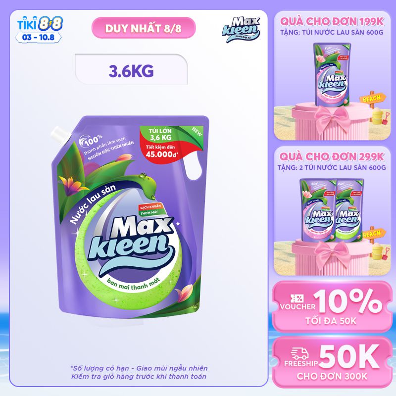 Túi Nước Lau Sàn MaxKleen 3.6kg - Ban Mai Thanh Mát