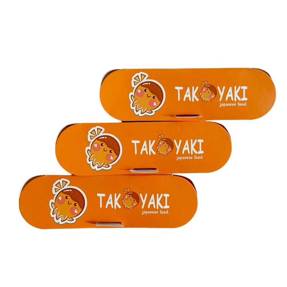 Hộp Giấy Đựng Bánh Takoyaki 500 cái Dày 300gsm