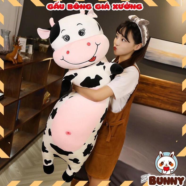 Gấu Bông Bò Sữa Siêu Kute Mềm Mịn Size 1m2 vải nhung mềm mịn tạo cảm giác thoải mái khi ôm. - Gấu bông
