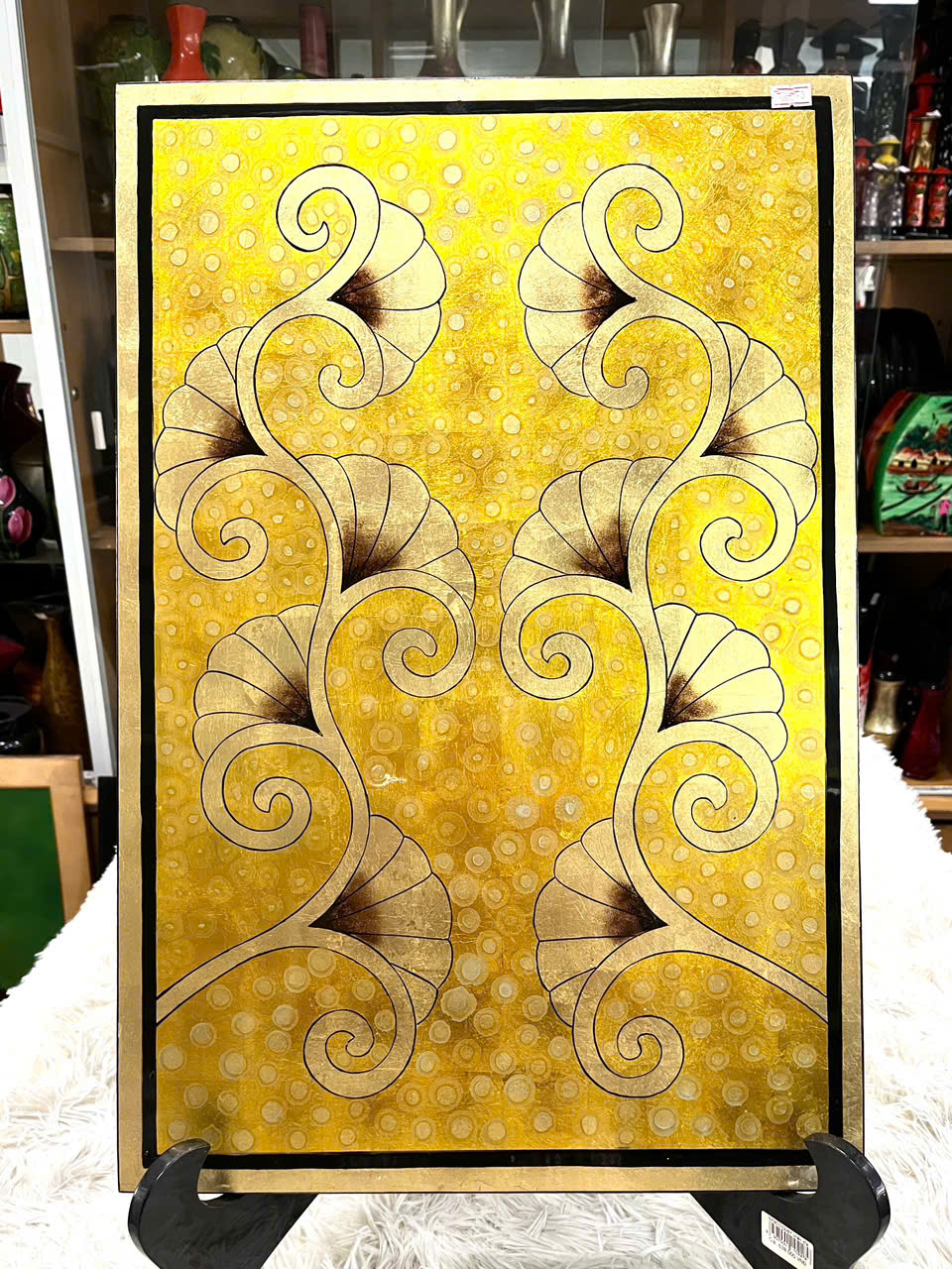 Tranh sơn mài dát vàng,bạc, cẩn ốc cao cấp Thanh Bình Lê size 40x60 cm