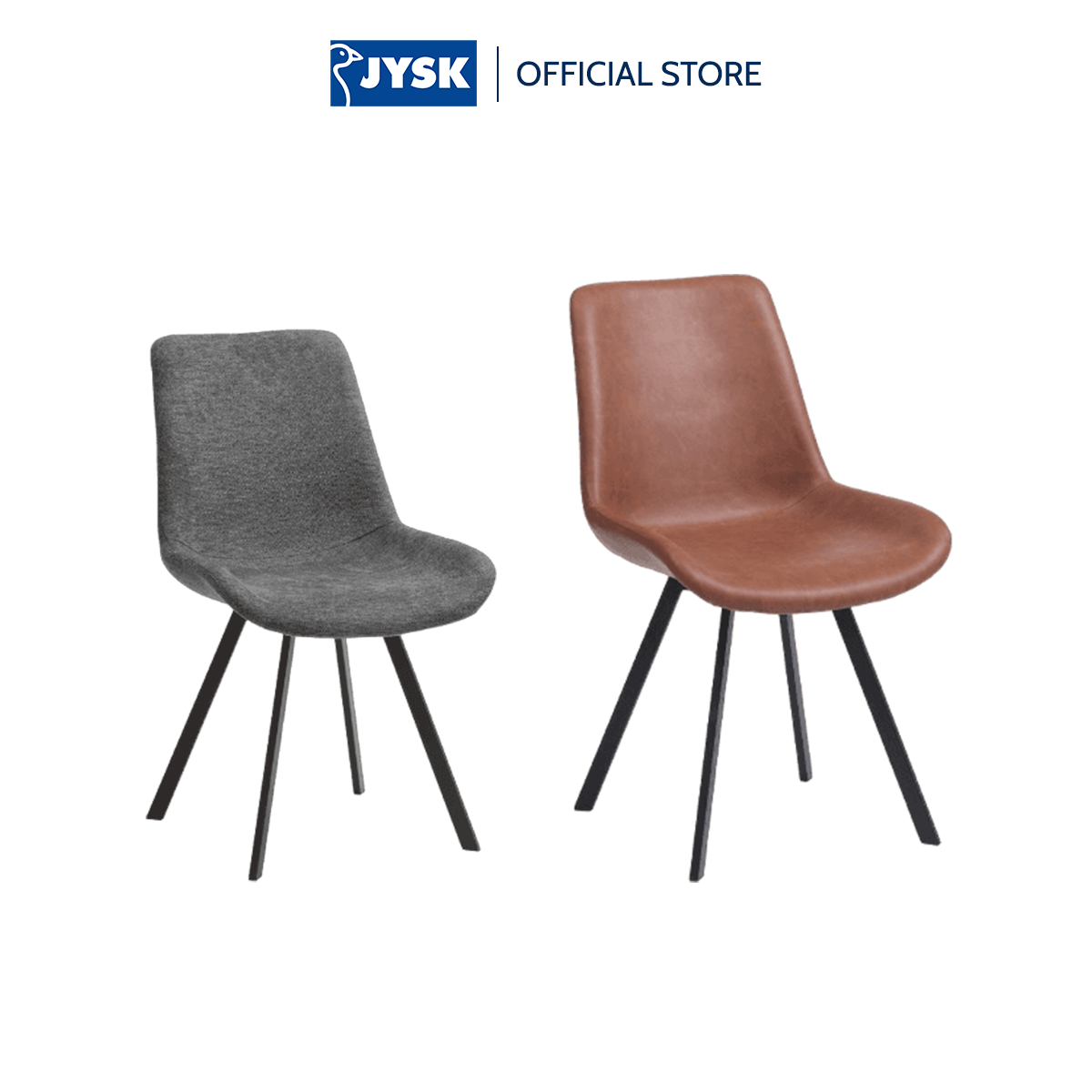 Ghế bàn ăn | JYSK Hygum | kim loại/PU/polyester | nhiều màu | R54xS59xC86cm
