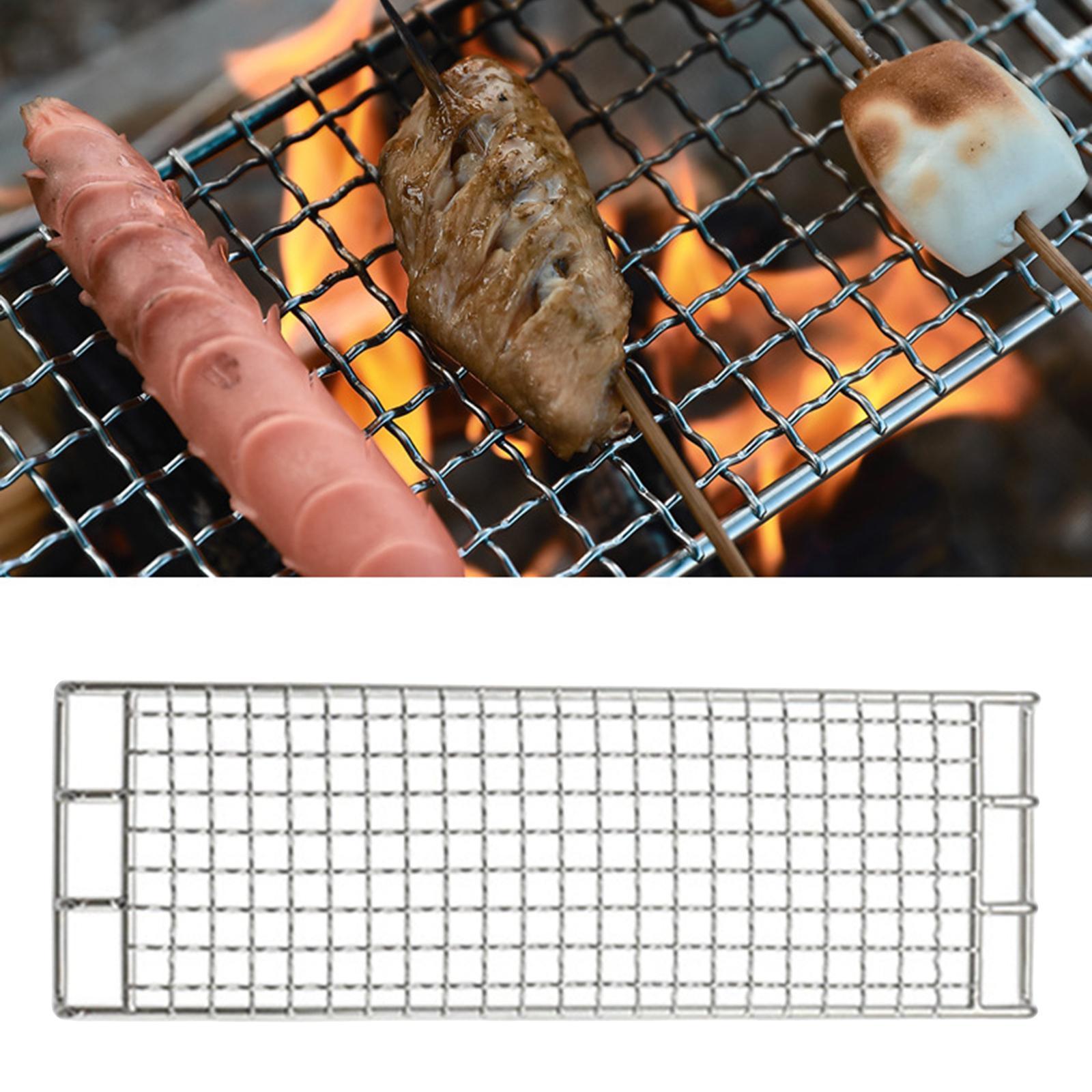 2pcs Barbecue Grill Net Grilling Basket Grid Grate Mesh Rack Outdoor Camping