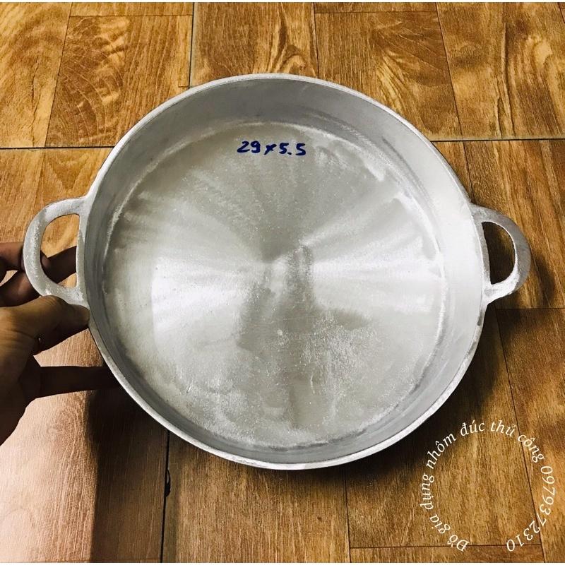 Chảo gang đúc 29cm đáy bằng