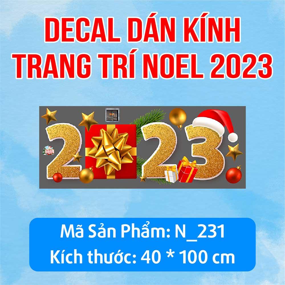 DECAL TRANG TRÍ GIÁNG SINH 2023 COMBO SỐ 31