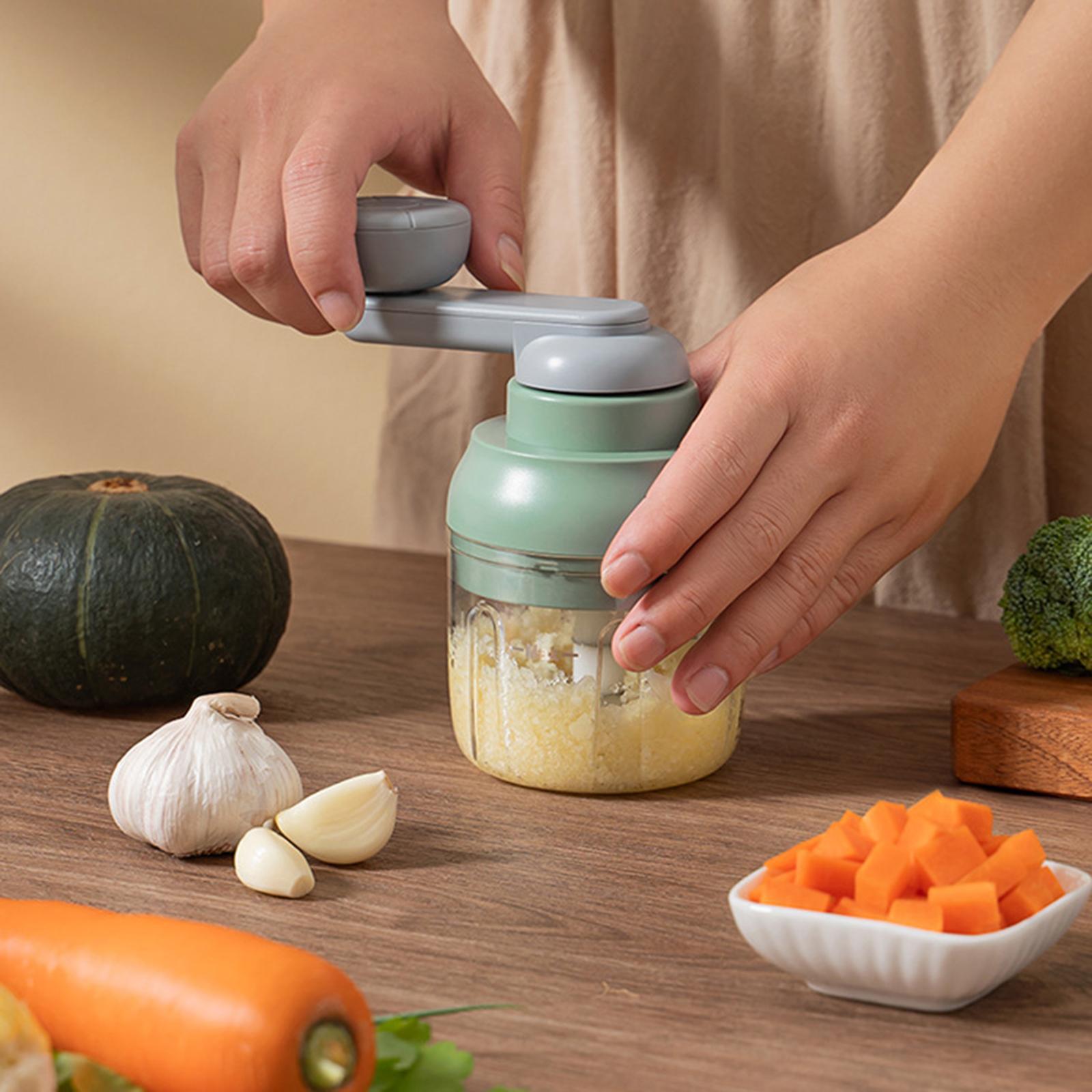 Food Chopper Vegetable Chopper Cordless Detachable Powerful Small Mincer Hand Chopper Garlic Chopper for Guacamole, Coleslaw, Indian Cooking