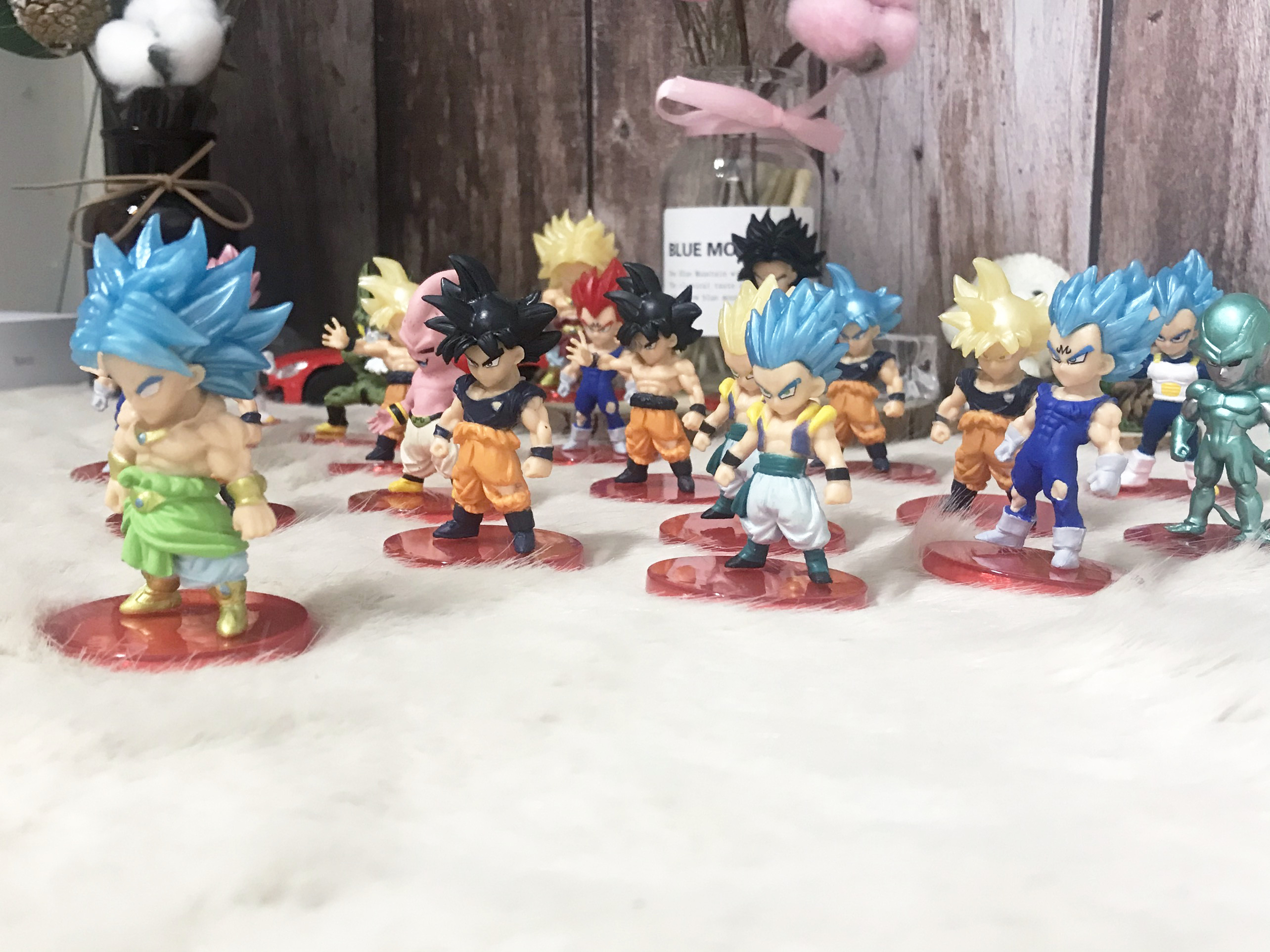 Mô hình dragon ball - Bộ 21 Nhân Vật Phim 7 Viên Ngọc Rồng - Songoku, Vegeta, Gogeta, Broly, Cell Bọ Hung, Majin Buu, Frieza - Sưu tầm, Trang trí bàn làm việc, case máy tính