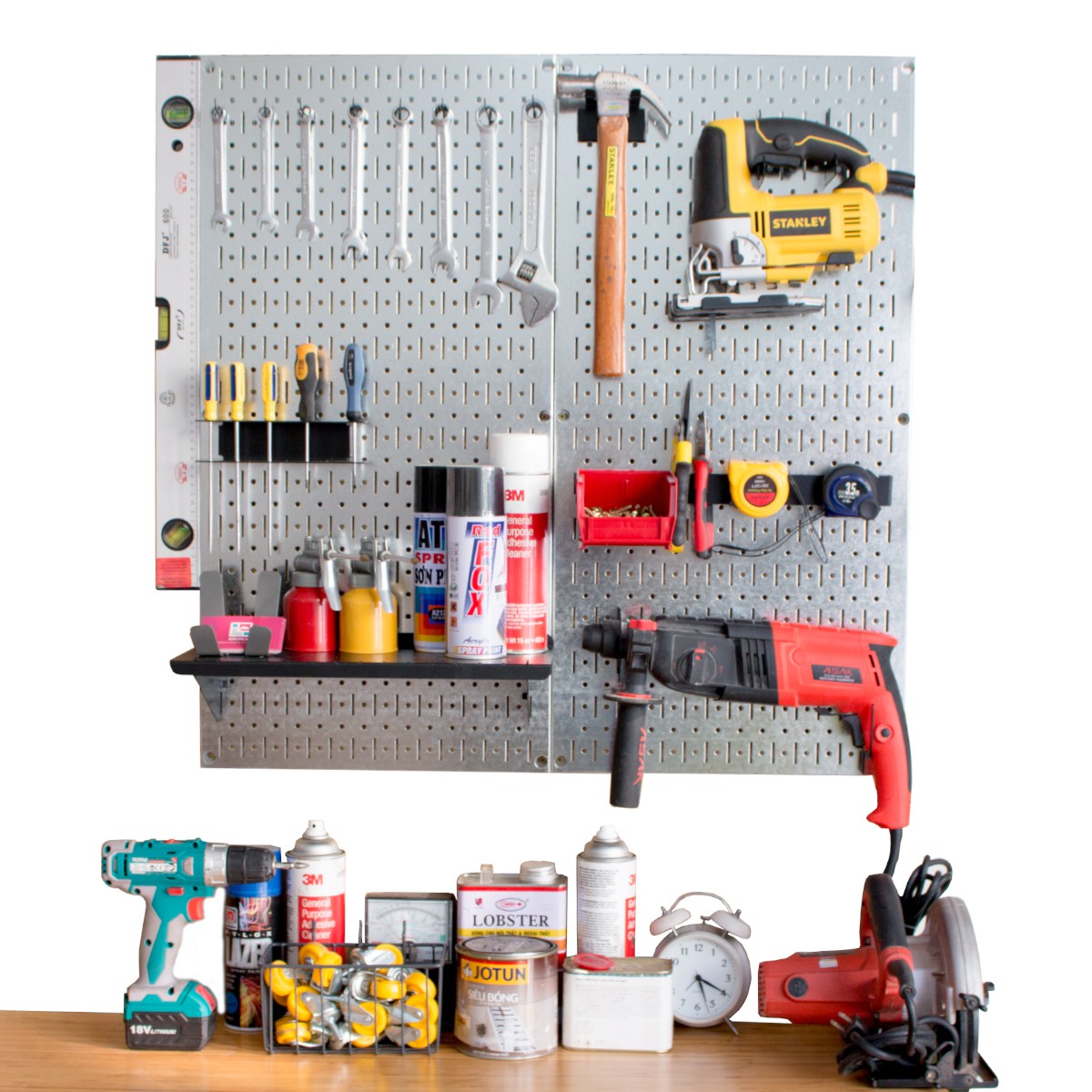 Bảng Treo Đồ Nghề Pegboard Cơ Khí SMLIFE WB2 Lưu Trữ Trưng Bày Dụng Cụ Sửa Chữa Thông Minh Dễ Tìm Kiếm