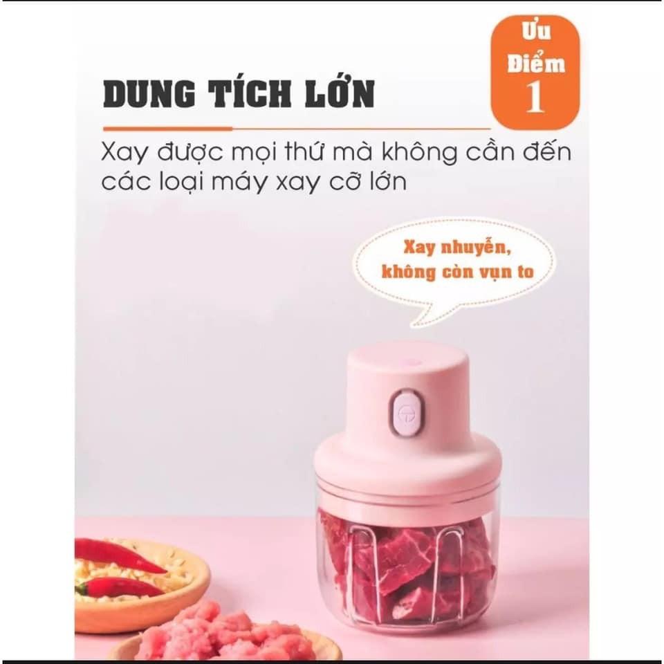 Máy xay mini tích điện không dây 250ml