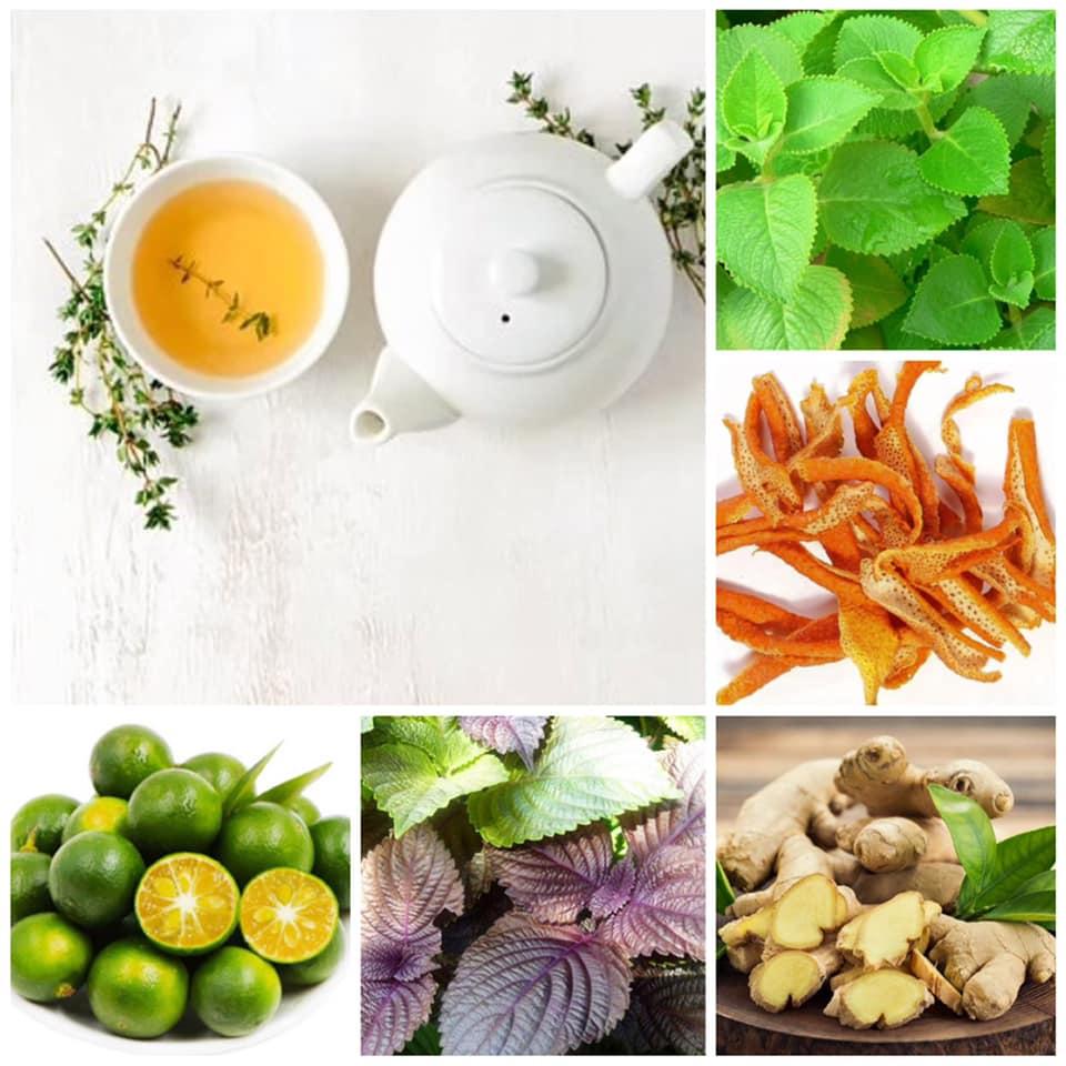 Trà húng chanh trần bì Hygie hộp giấy 120g - dạng hòa tan tiện lợi, thơm ngon, đậm đặc, giảm ho,khan tiếng