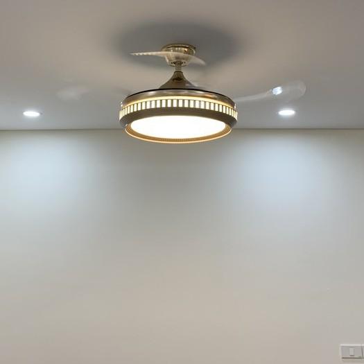 Đèn quạt trần COPAS kiểu dáng Bắc Âu hiện đại cánh cụp cánh xòe,quạt đèn cánh xếp, điều khiển từ xa .