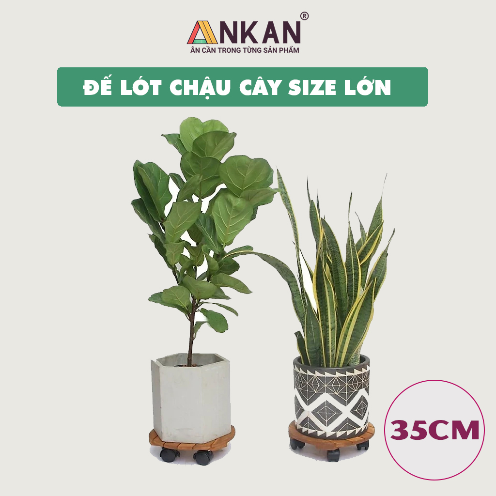 Đế Lót Chậu Cây Có Bánh Xe Cỡ Lớn Đường Kính 35cm Dùng Để Đặt Chậu Cây Chậu Hoa Trong Nhà Và Ngoài Sân