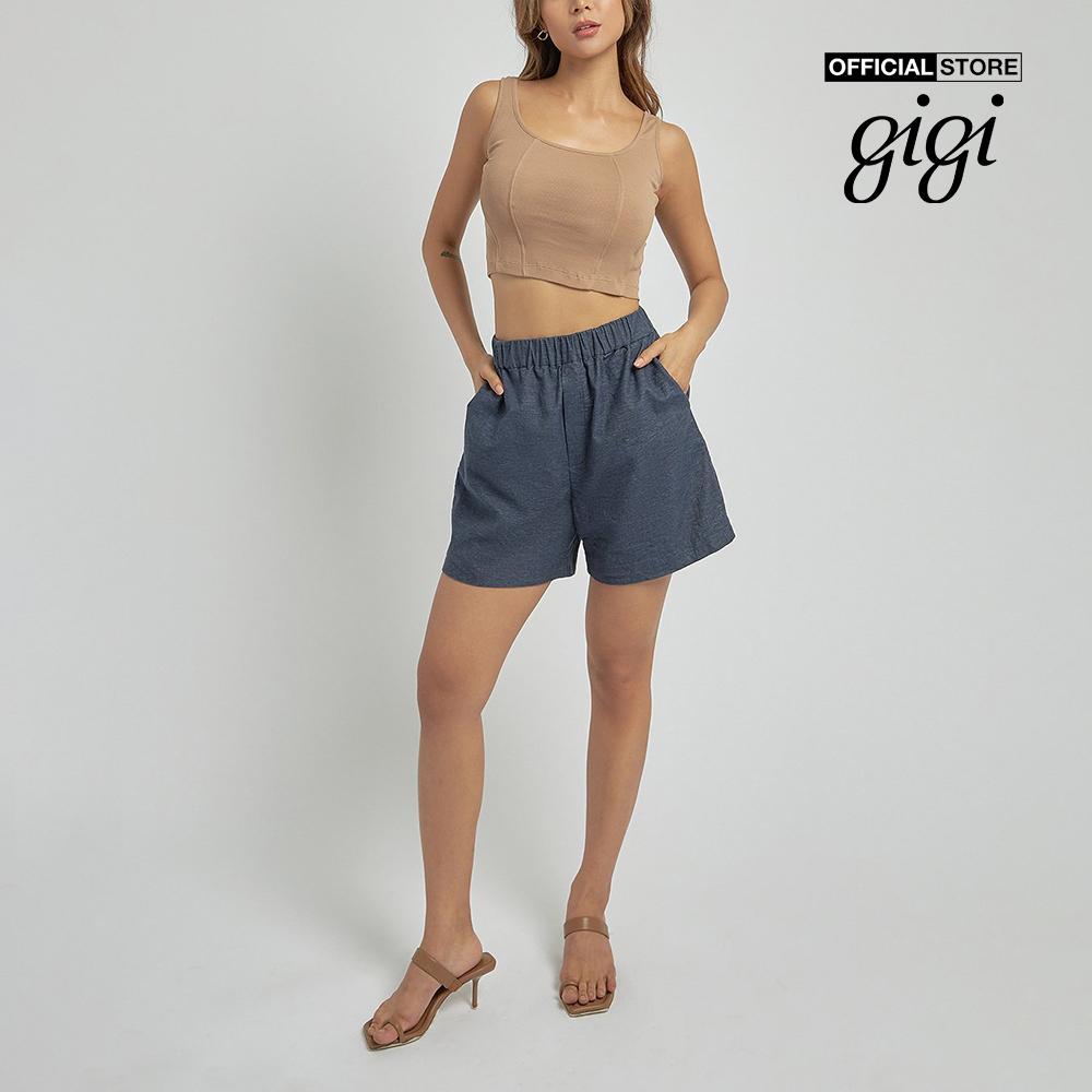 GIGI - Quần shorts nữ denim lưng thun phối túi thời trang G3402S212411