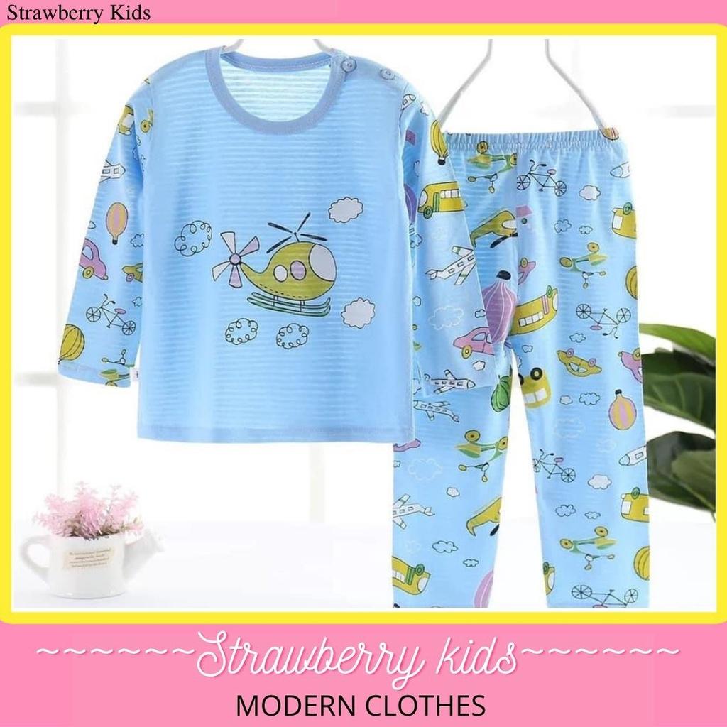 Bộ Dài Tay Cho Bé Trai từ 10-25kg Cotton Tre Quảng Châu Loại 1